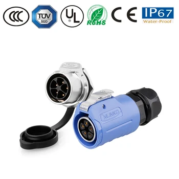 

M20 5 pin waterproof connectors pastic male socket female plug led/car/TV/monitor/light/lamp cable/wire/wiring power connector