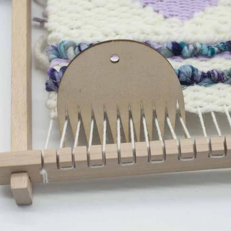 Weaving Tool Wood Woven Tapestry Weaving Wood Loom Comb DIY Braided Tools Comb 1Pcs DIY Loom Comb Tool