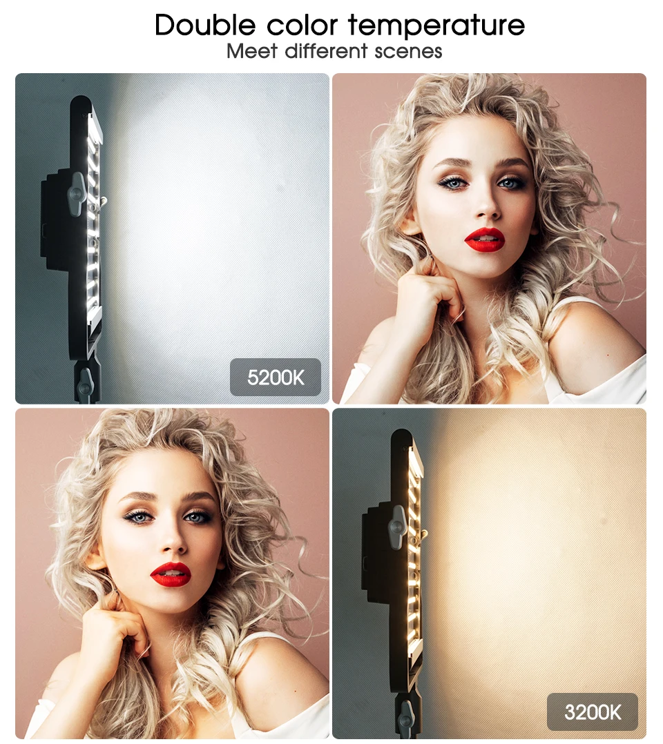 Zestaw SPASH 2 zestaw światło LED do kamery możliwość przyciemniania bi-color z uchwytem U 3200K-5600K CRI96 i torba na fotografia studyjna nagrywanie wideo Zestaw SPASH 2 zestaw światło LED do kamery możliwość przyciemniania bi-color z uchwytem U 3200K-5600K CRI96 i torba na fotografia studyjna nagrywanie wideo