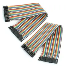 2 шт. 30 см длиной 2,54 мм 1 P-1 P 40 Pin F/F ПОДКЛЮЧЕНИЕ тестовая Перемычка провода кабель