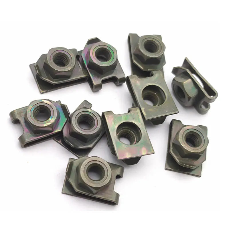 5/10/15/20pcs 5mm M5 Car Motorcycle Scooter ATV Moped E-bike Plastic Cover Metal Retainer U-Type Clips ArmyGreen motorcycle metal retainer clips