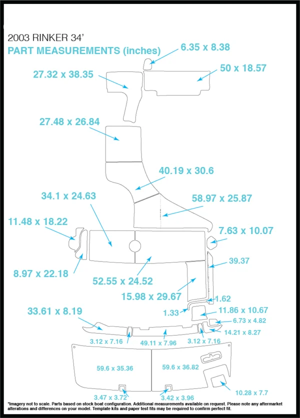 2003 РИНКЕР 34 фута плавающий шаг и коврик для кокпита лодка EVA Тиковый настил 1/" 6 мм