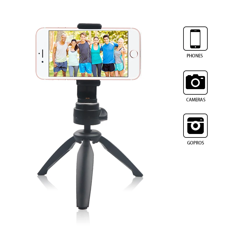 

Universal Tripod Mount Adapter Cell Phone Clipper Holder Vertical 360 Rotation Tripod Stand for iPhone X 7 plus Samsung tripode