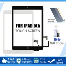 Nouveau Pour iPad 5 5th Gen 2017 A1823 A1822 Pour iPad5 D'AFFICHAGE À CRISTAUX LIQUIDES Extérieur D'écran Tactile Numériseur En Verre Avant D'affichage Écran Tactile Remplacement