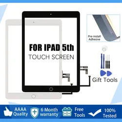 Novo para ipad 5 5th gen 2017 a1823 a1822 para ipad5 lcd tela de toque digitador da tela toque exterior frente display vidro substituição do painel toque