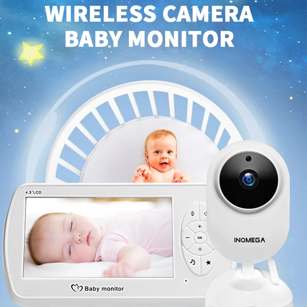 

INQMEGA Wireless Video Babyphone Baby Monitor 4.3 Inch Camera Night Vision Temperature Monitoring Baba Eletronica Babyfoon