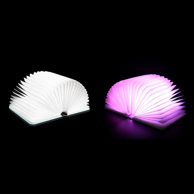 Складной Деревянный USB СВЕТОДИОДНЫЙ светильник для книг рядом с декором настольная лампа для чтения книжный свет