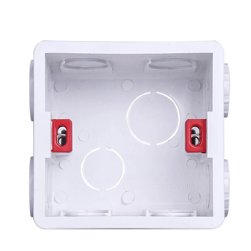 

Wall Plate Adjustable Internal Cassette Mounting wifi touch switch usb socket Box White Plastic Materials For 86 Type Standard