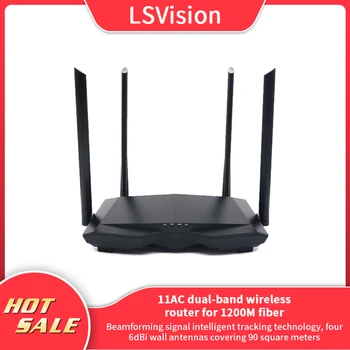

LSvision LS6 AC1200M router wireless with 4*6dBi antenna DualBand wireless repeater support APP control wifi router
