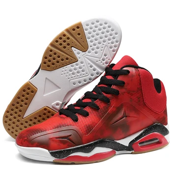 

Men Sneakers High Top Retro Mens Basketball Shoes Air Cusihioning Basketball Boots Men Breathable Anti-skid Shoe Zapatos Hombre