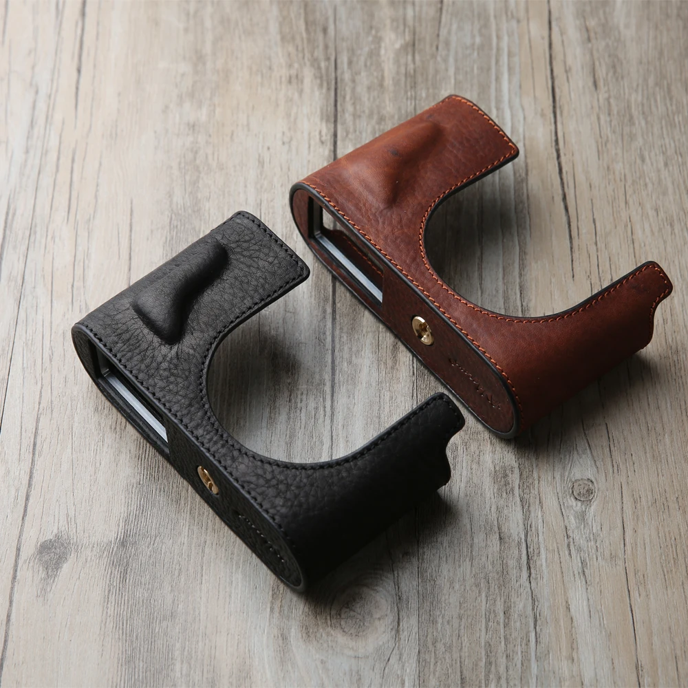 AYdgcam Handmade Genuine Leather Camera case Half
