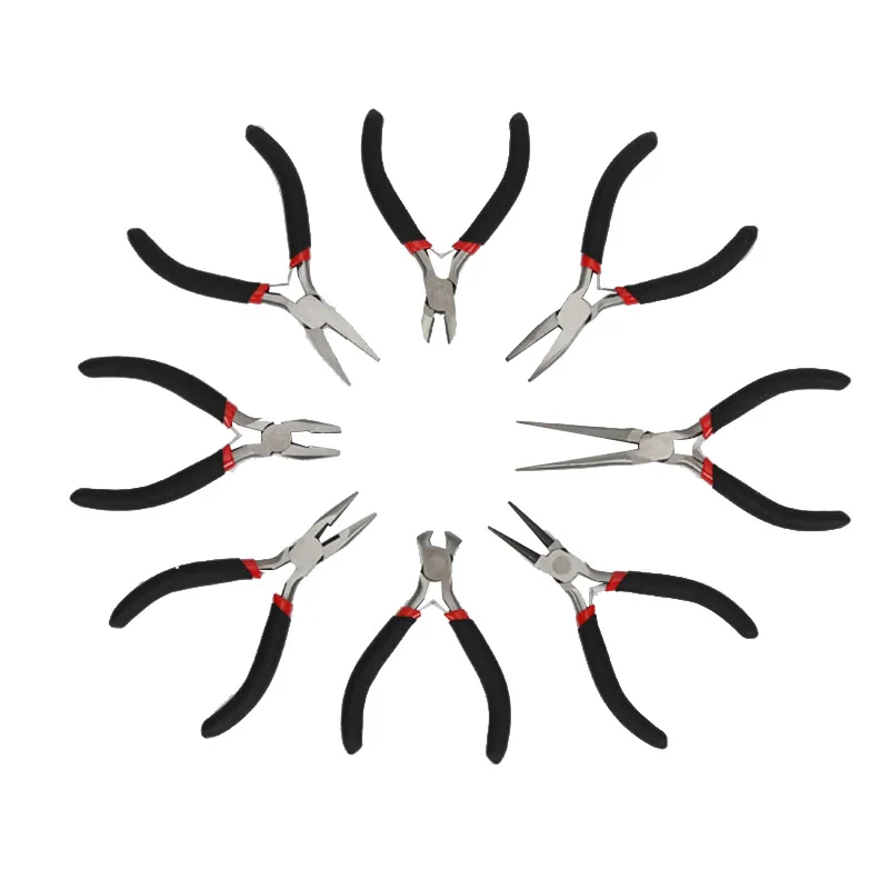 

Jewellery Making Beading Mini Pliers Tools Kit Set Round Flat Long Nose