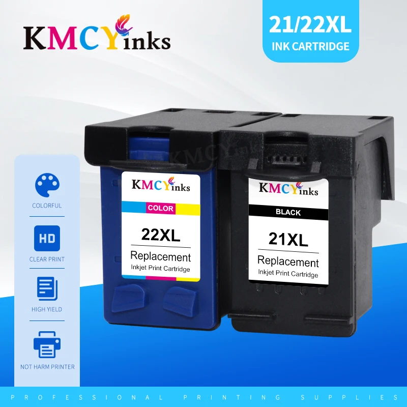 Kmcyink 21 Sostituzione Cartuccia D'Inchiostro Per Hp21 Per Hp 21Xl Deskjet F380 F2180 F2280 F4180 F4100 F2100 F2200 F300 Stampante