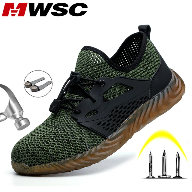 US $18.69 MWSC S3 Safety Work Shoes For Men Steel Toe Cap Work Boots Male Antismashing Construction Shoes In