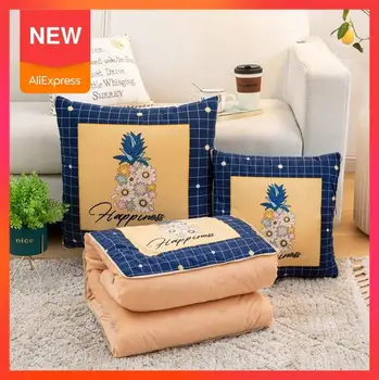

Cartoon pillow quilt dual-use car coral velvet office dual-use cushion waist pillow nap pillow quilt cushion cushions home decor