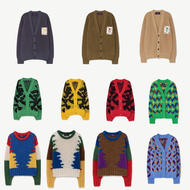 New Autumn Winter TAO Brand Girls Sweaters Long Sleeve Baby Christmas Sweater Kids Cardigan Coats Warm Boys Cardigan Clothes 1