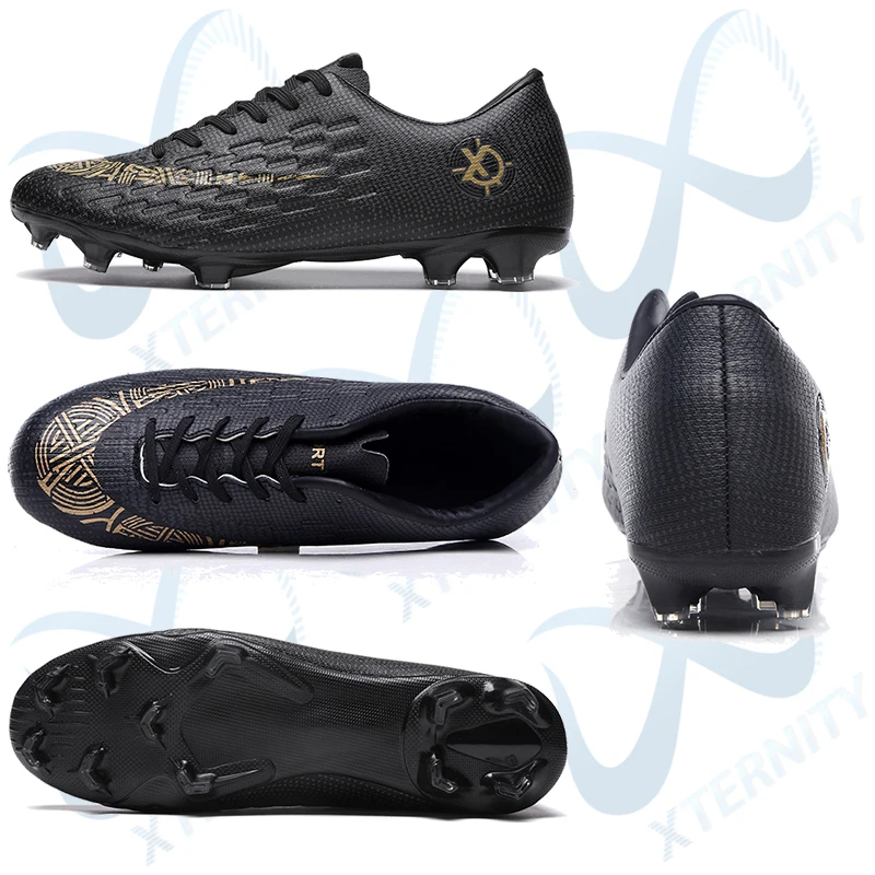Unisex Men Boys Outdoor Ultralight Soccer Shoes Non-Slip FG/TF Ankle Boots
