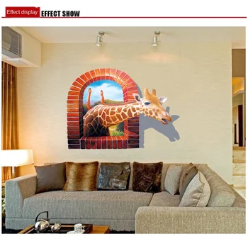 

3d Giraffe Ay8007 Frosted Removable Personalized Creative Wall Stickers