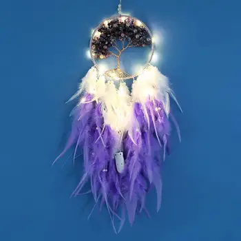 

Home Decorations Family Ornaments Creative Natural Broken Tree Of Life Dream Catcher Feathers High-end Home Ornaments