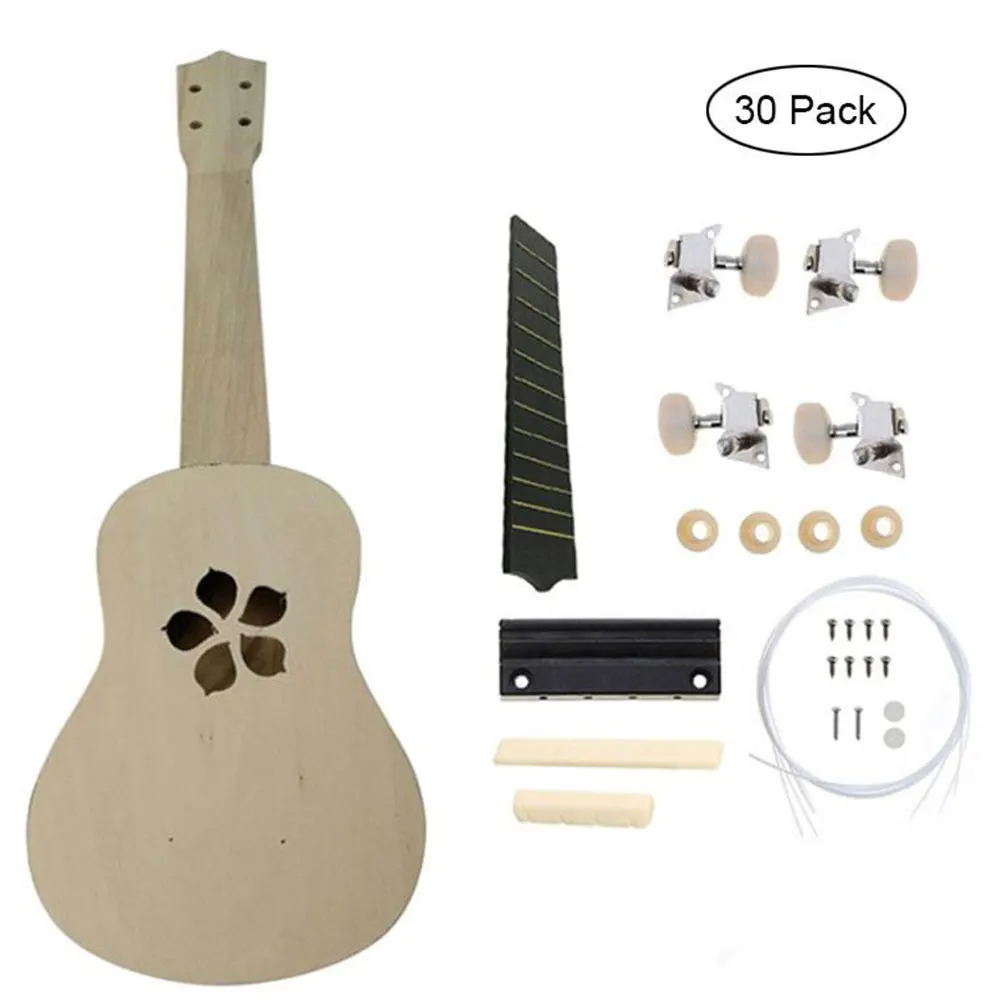 Нежные DIY укулеле DIY Гавайские укулеле сырые деревянные цветные студенческие нарисованные ручные способности искусство укулеле интеллектуальные Детские ремесла