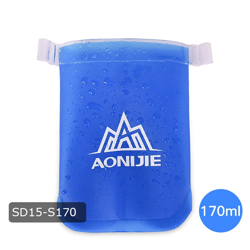 AONIJIE Спортивная BPA Складная мягкая фляжка, сумка для воды, бутылка для воды, чашка, чайник, гидратационный пакет, резервуар для воды - Цвет: 170ML. water cup