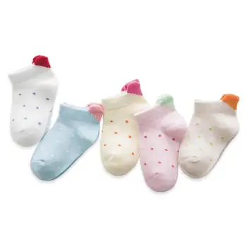 

Children Kids Boys Girls Cute Boat Socks Spring Autumn Little Rabbit Comfortable Ssoft No Ball Combed Cotton Wave Point