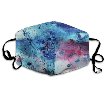 

Abstract Acrylic Painting Music Notes Fabulous Dust Mouth Mask Reusable Anti-Dust Face Mask Adjustable Earloop Skin Protection