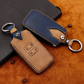 

Genuine Leather Car Key Cover key Case for Renault Fluence Duster Megane Kadjar Clio Car Styling