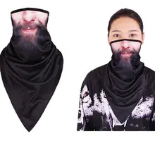Унисекс шеи гетры лица Треугольник Шарф Солнцезащитный ледяной шелк граффити Бандана Маска M6CD
