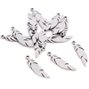 30pcs/lot No Fade Charms 316 Stainless Steel Feather Leaf Moon Star Heart For necklace pendant charms diy jewelry making ► Photo 3/5