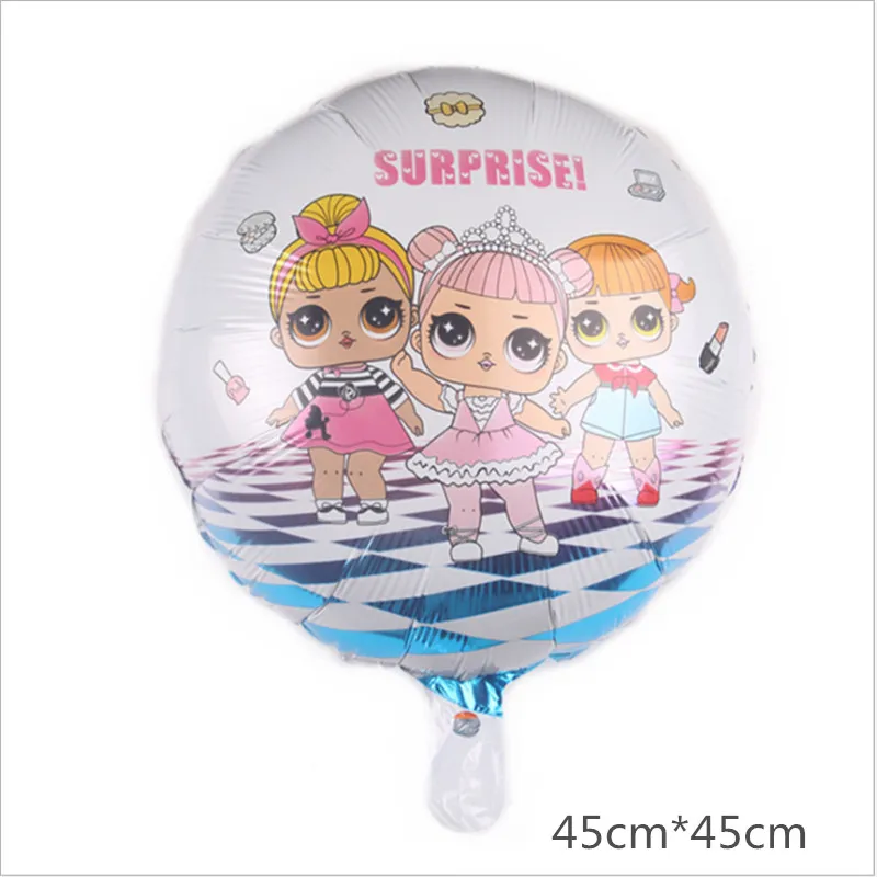 1 кукла-сюрприз принцесса воздушный шар для детского дня рождения украшение гелиевый алюминиевый шар - Цвет: Красный