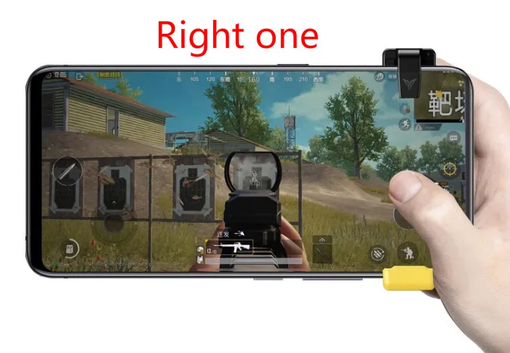 Right version PUBG игра для мобильного телефона контроллер без беспроводной геймпад Bluetooth триггер аксессуары четыре пальца пот-доказательство пальцев крышка рукава - Цвет: Right version