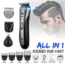 KEMEI все В1 перезаряжаемая машинка для стрижки волос для мужчин Водонепроницаемая беспроводная электробритва борода нос ушной триммер для волос распродажа