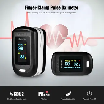 

Fast Ship Fingertip Pulse Oximeter Digital Finger Oximeter OLED Pulse Oximeter Display Heart Rate Monitor SPO2 PR Pulsioximetro