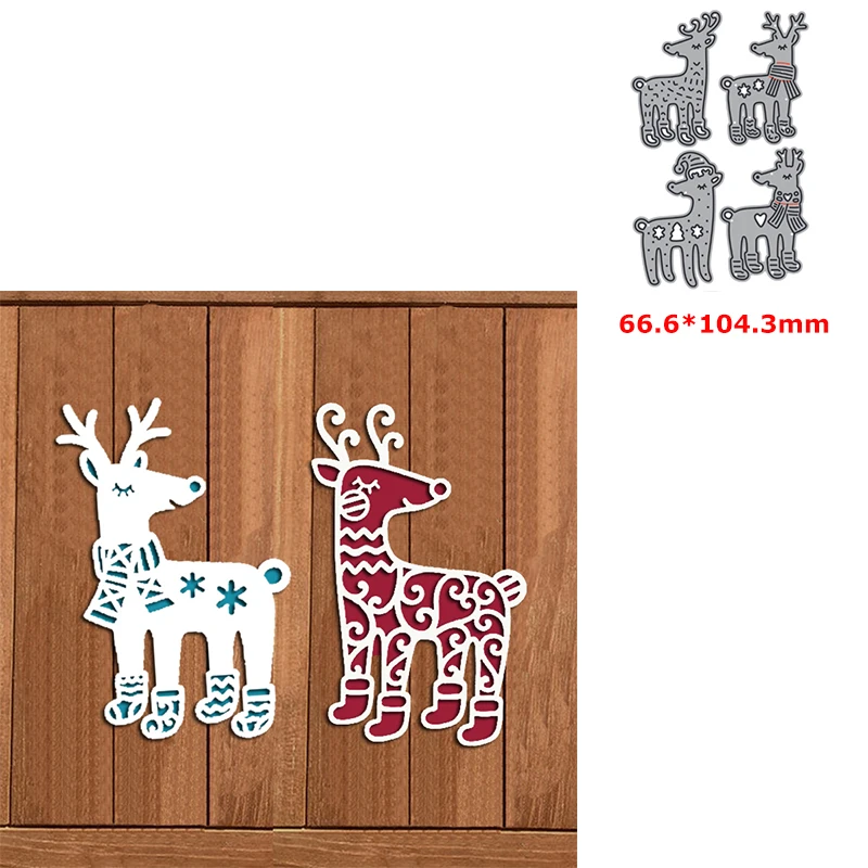 

metal cutting dies reindeer die cut DIY paper craft knife mould blade punch stencils embossing dies 2021 new