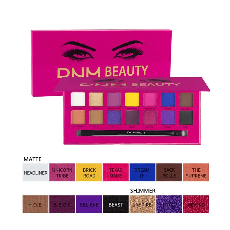 

HOT 14 Colors Luminous Eyeshadow Palette Long-lasting Waterproof Smudge-proof Shimmer Matte Eye Shadow