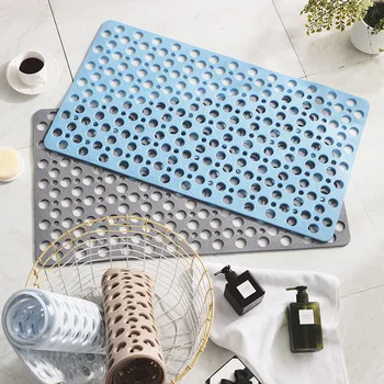 

TPE Bath Mat Multiple Suction Cup Non-slip Bathroom Shower Mats Rectangle and Square Shape Bathtub Safety Mat