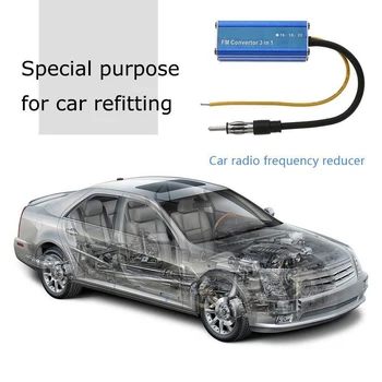 

Auto Car Frequency Converter 12V Band Expander Accessories Easy Install Universal Antenna Changer Metal 3 In 1 FM Radio 76 90MHz