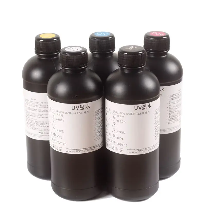 250ML 500ML Hard ink.LED UV Ink for DX3 DX4 DX6 DX7 DX5 Printhead Desktop and Large Format Inkjet Printer.Small UV printer ink
