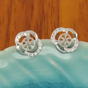 

New Arrival Earrings Mountings Findings Settings Jewelry Parts Fittings for Pearls Beads Stones Agate Coral Jade