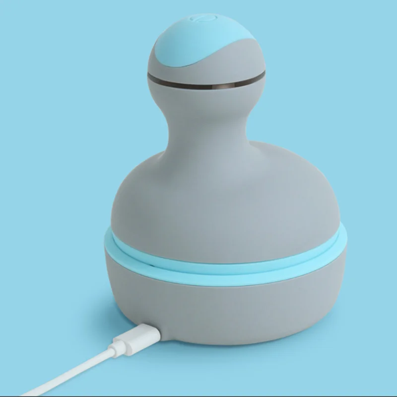 Xiaomi Мини массажер для головы M2 электрический 3D стерео массаж двухсторонний объемный четыре колеса вращение 6 видов массажа влажный сухой двойного использования