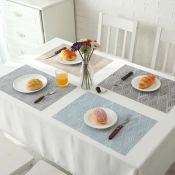 

Japanese Western Food Non-slip Heat Resistant Mat Bowl Mat PVC Waterproof Nordic Tableware Pad Kitchen Christmas Table Mat T7C16