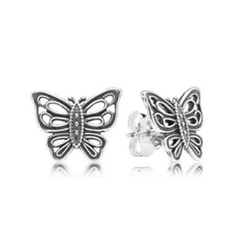 

YDX Authentic 925 Sterling Silver Stud Earrings Are Suitable For Charming Women'S Retro Butterfly Temperament Luxury Jewelry