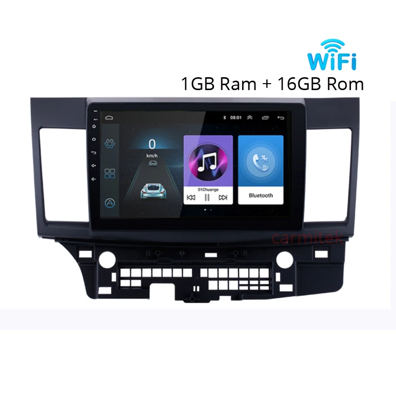 10," Android 9,0 автомобильный Радио мультимедийный плеер для Mitsubishi Lancer 2007-2012 экран wifi Bluetooth gps навигация головное устройство - Цвет: 1GB