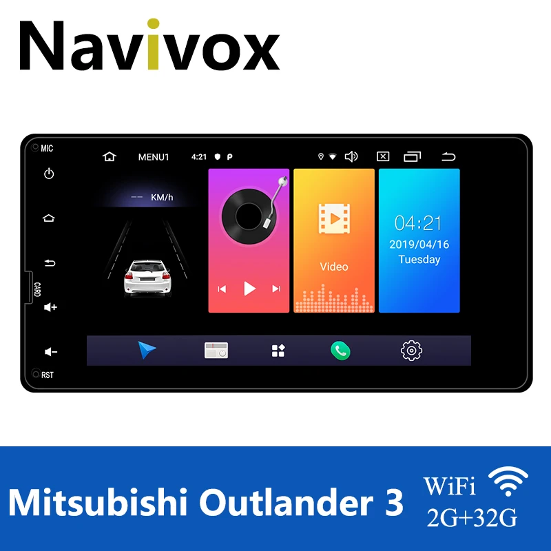 Автомагнитола Navivox для Mitsubish Outlander 3/Pajero/Lancer/ASX 2014-2018 с GPS-навигацией и управлением