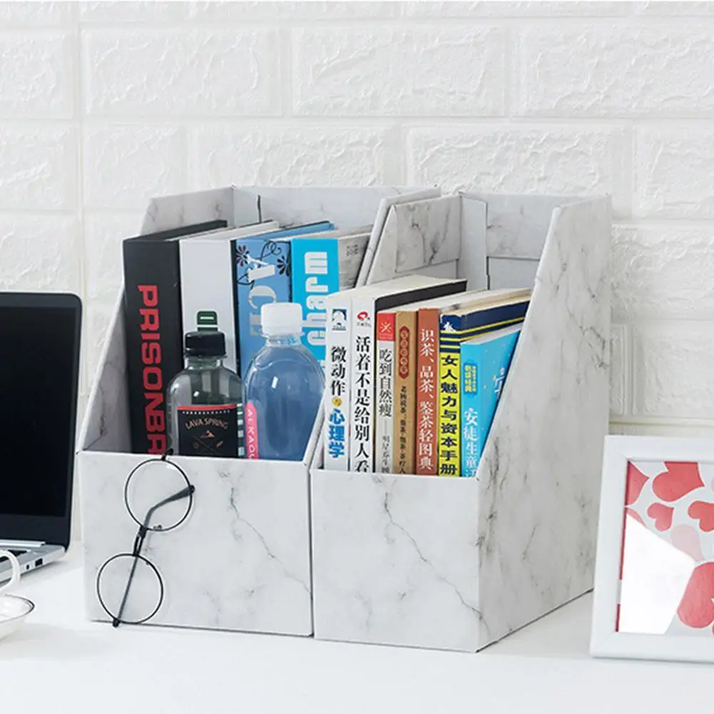 DIY Kraft Paper Bookend Book Holder Book File Bookends Holder Organizer