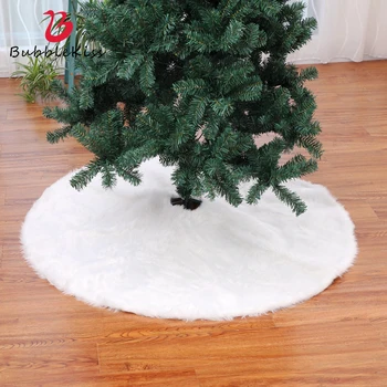 

Bubble Kiss Christmas Tree Skirt Pure White Plush Soft Christmas Tree Dress Christmas Decorations For Home Christmas Tree Collar