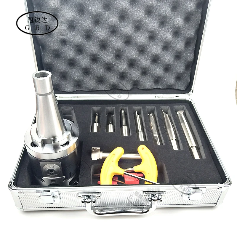 Boring-tool-suit NBH2084 fine boring head NT40 tool Holder 8pcs 20mm Boring Bar Boring rang 8-280mm Tool Set