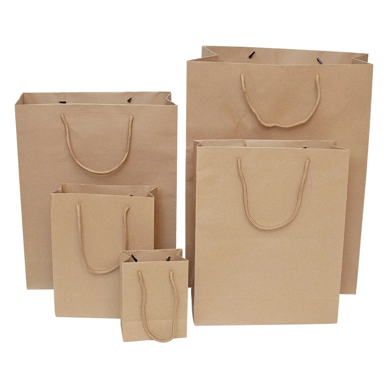 Bolsa de papel Kraft de varios tamaños, bolsas de embalaje regalo para guardar ropa, boda, fiesta de Navidad, bolsos de suministros ecológicos|Envoltorios bolsas de regalo| - AliExpress