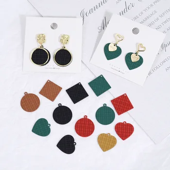 

40pcs/lot spray paint lattice geometry square/hearts/rounds shape alloy floating locket charms diy jewelry earring accessory